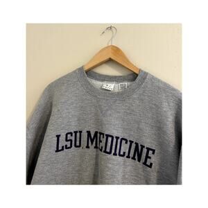 Vintage Gray 90s Louisiana State University LSU Medicine NOLA School Men's XL